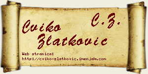 Cviko Zlatković vizit kartica